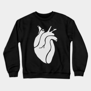 Anatomical heart lineart Crewneck Sweatshirt